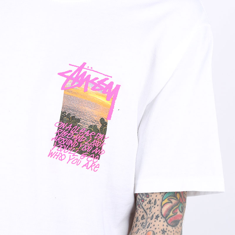 мужская белая футболка Stussy Clear Day Tee 1904502-white - цена, описание, фото 2